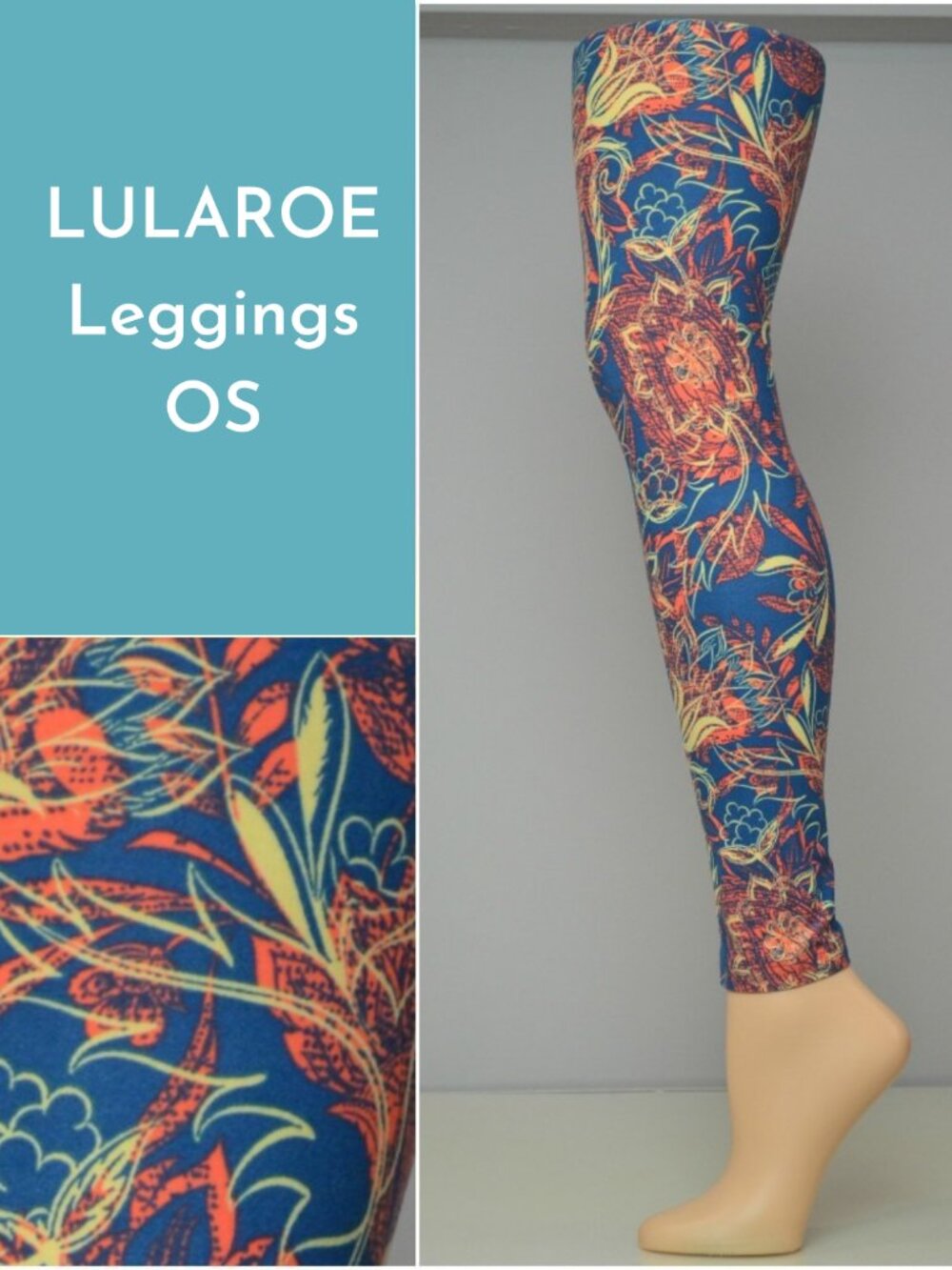 NWT OS Floral Lularoe Leggins